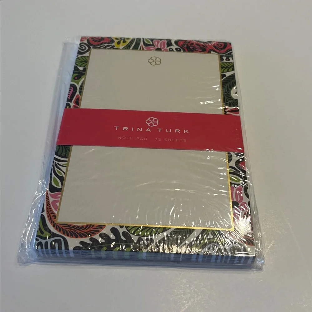 Trina Turk Hard Cover Spiral Bound Notebook and Notepad Bundle